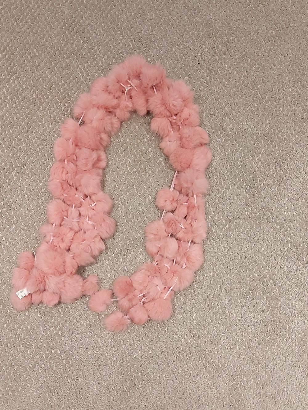 Pink Pom Pom Scarf - Brand Unspecified